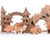 10 Figurines En Bois Animaux De La Forêt Bajo