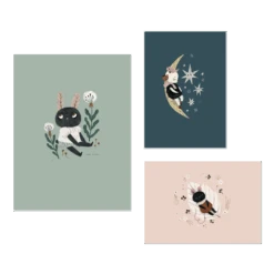 Set De 3 Affiches Après La Pluie Moulin Roty