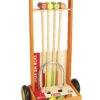 Croquet En Bois 4 Joueurs Sur Chariot Jeujura