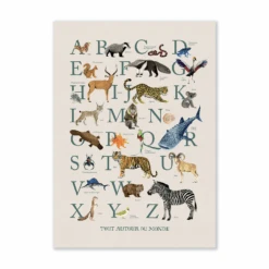 Affiche Abécédaire 50x70cm Tout Autour Du Monde Moulin Roty
