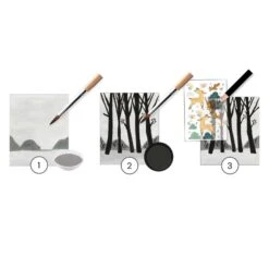 Atelier Noir Et Blanc Peinture Et Décalcomanies Dernières Neiges Djeco -Jouets Pour Enfants Atelier noir et blanc Peinture et decalcomanies Dernieres neiges Djeco 4