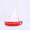 Bateau-jouet En Bois Bachi Rouge 17 Cm Tirot
