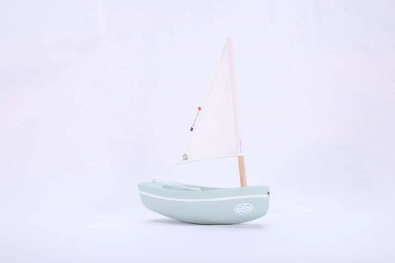 Bateau-jouet En Bois Bachi Vert D'eau 17 Cm Tirot – Image 5