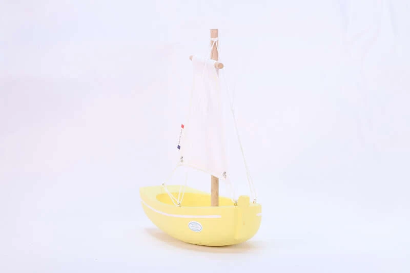Bateau-jouet En Bois Misainier Jaune 22 Cm Tirot 3 Bateau-jouet En Bois Misainier Jaune 22 Cm Tirot – Image 3