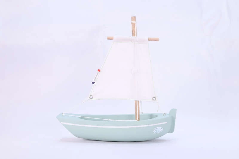 Bateau-jouet En Bois Misainier Vert D'eau 22 Cm Tirot 1 Bateau-jouet En Bois Misainier Vert D'eau 22 Cm Tirot