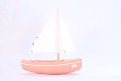 Bateau-jouet En Bois Rose Sloop 21 Cm Tirot