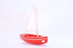 Bateau-jouet En Bois Rouge Sloop 21 Cm Tirot -Jouets Pour Enfants Bateaujouet en bois rouge Sloop 21 cm Tirot 2