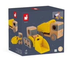 Camion Benne Et Pelleteuse Bolid En Bois Janod -Jouets Pour Enfants Camion benne et pelleteuse Bolid en bois Janod 4