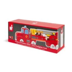 Camion De Pompiers Géant Story Janod -Jouets Pour Enfants Camion de Pompiers Geant en bois Story Janod 2