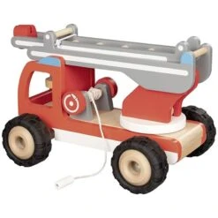 Camion De Pompier Avec échelle Goki -Jouets Pour Enfants Camion de pompier avec echelle en bois Goki 2