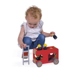 Camion De Pompiers En Bois Bolid Janod -Jouets Pour Enfants Camion de pompiers en bois Bolid Janod 8