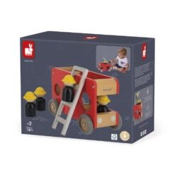 Camion De Pompiers En Bois Bolid Janod -Jouets Pour Enfants Camion de pompiers en bois Bolid Janod 9