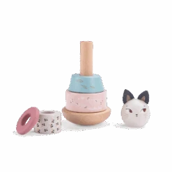 Chat Empilable En Bois Après La Pluie Moulin Roty -Jouets Pour Enfants Chat empilable en bois Apres la pluie Moulin Roty 2