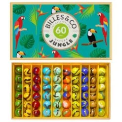 Coffret De 60 Billes Jungle Billes & Co