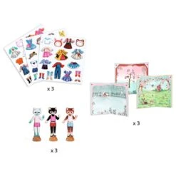Collages Enfant Little Dressing Djeco -Jouets Pour Enfants Collages enfant Little dressing Djeco 2