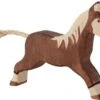 Figurine En Bois Cheval Marron Holztiger