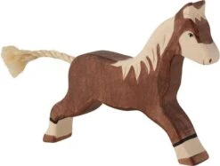 Figurine En Bois Cheval Marron Holztiger