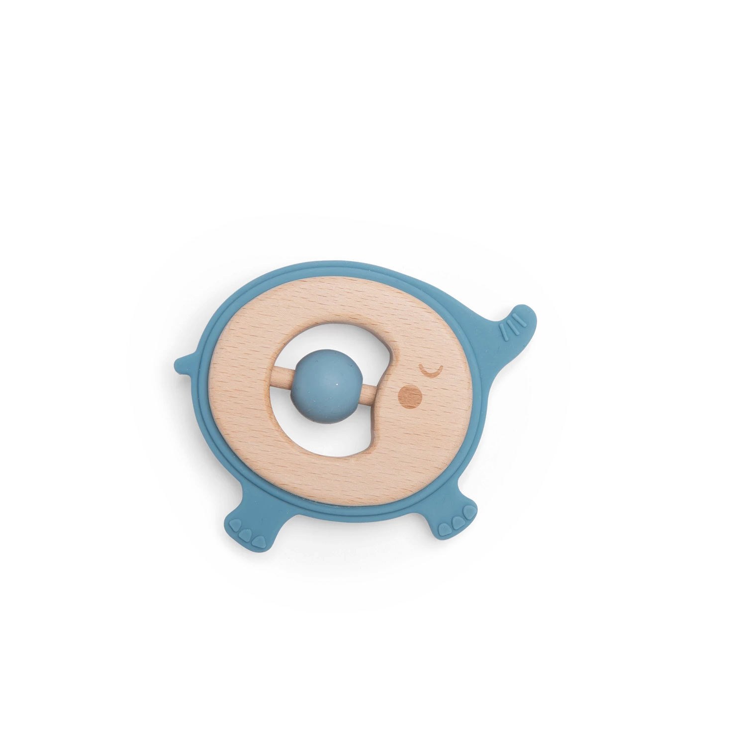 Hochet Anneau De Dentition Bois Et Silicone Eléphant Sous Mon Baobab Moulin Roty – Image 4