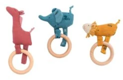 Hochet Anneau Bois Lion Sous Mon Baobab Moulin Roty -Jouets Pour Enfants Hochet bois lion Sous mon baobab Moulin Roty 2