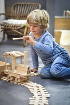 Baril De Planchettes 200 Planchettes Kapla -Jouets Pour Enfants Jeu de construction Baril 200 planchettes en bois Kapla 1