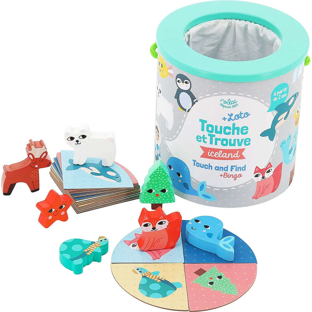Jeu Tactile En Bois Touche Et Trouve Iceland Michelle Carlslund Vilac – Image 3