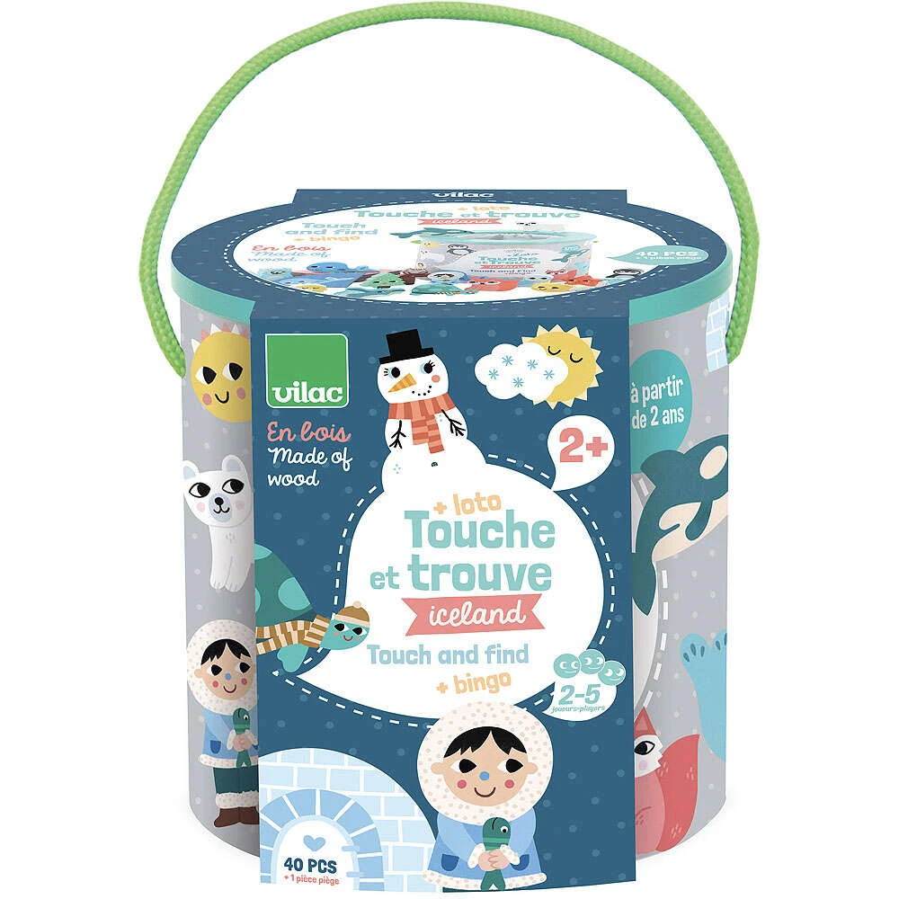 Jeu Tactile En Bois Touche Et Trouve Iceland Michelle Carlslund Vilac – Image 4