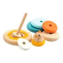 Tour à Empiler En Bois Poule Djeco -Jouets Pour Enfants Jouet a empiler Cachempil maman poule Djeco 1 1