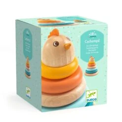 Tour à Empiler En Bois Poule Djeco -Jouets Pour Enfants Jouet a empiler Cachempil maman poule Djeco 3 1