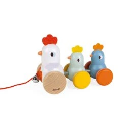 Poule Et Poussin à Tirer Janod -Jouets Pour Enfants Jouet a tirer Poule et poussin Janod 2