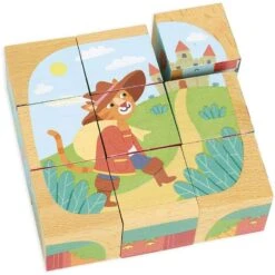 Vilac Puzzle Cubes En Bois Les Contes