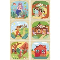 Vilac Puzzle Cubes En Bois Les Contes -Jouets Pour Enfants Jouet d eveil Cubes en Bois Les Contes Vilac 2