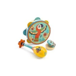 3 Instruments De Musique Tambourin-maracas-castagnette Animambo Djeco