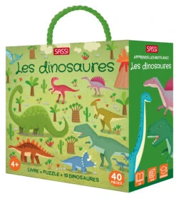 Livre Et Puzzle Q-box Les Dinosaures Sassi Junior