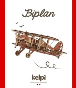 Maquette Avion Biplan à  Monter Rouge Kelpi