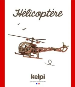 Maquette Hélicoptère à Monter Rouge Kelpi
