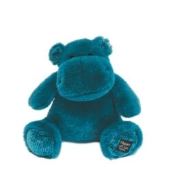 Peluche Hippopotame 25cm Bleu Canard Histoire D'Ours