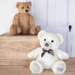 Peluche Ours Blanc Poudré 35 Cm Made In France Maïlou Tradition -Jouets Pour Enfants Peluche Ours blanc poudre 35 cm made in France Mailou Tradition 3