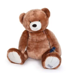 Peluche Ours Marron Glacé 90 Cm Made In France Maïlou Tradition