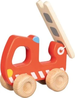 Petit Camion De Pompier En Bois Avec échelle Goki