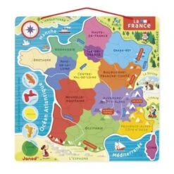 Puzzle France Magnétique 93 Pcs Janod -Jouets Pour Enfants Puzzle France magnetique Janod 2