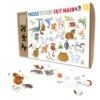 Puzzle En Bois Alphabet Des Animaux 12 Pcs Michèle Wilson
