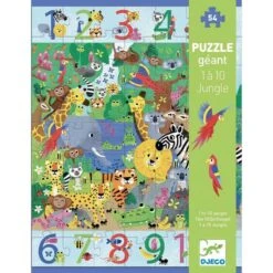 Puzzle Géant 1 à 10 Jungle 54 Pcs Djeco