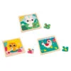 Puzzle Trio En Bois Animaux Janod