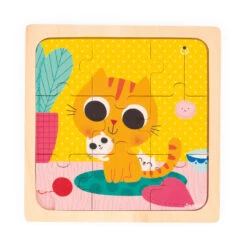 Puzzle Trio En Bois Animaux Janod -Jouets Pour Enfants Puzzle trio en bois Animaux Janod 7