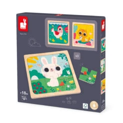 Puzzle Trio En Bois Animaux Janod -Jouets Pour Enfants Puzzle trio en bois Animaux Janod 8