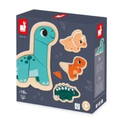 Set De 4 Puzzles évolutifs Dinosaure Janod