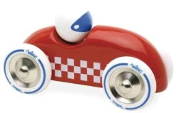 Voiture Rallye Checkers Rouge Grand Modèle Vilac