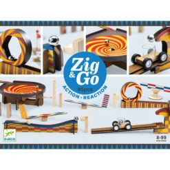 Construction De Parcours Zig & Go 45 Pièces Djeco -Jouets Pour Enfants dj05643 b rvb