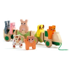 Train D'activités à Tirer Trainimo Ferme Djeco -Jouets Pour Enfants dj06317 c rvb