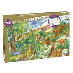 Puzzle D'observation Les Dinosaures 100 Pcs Djeco